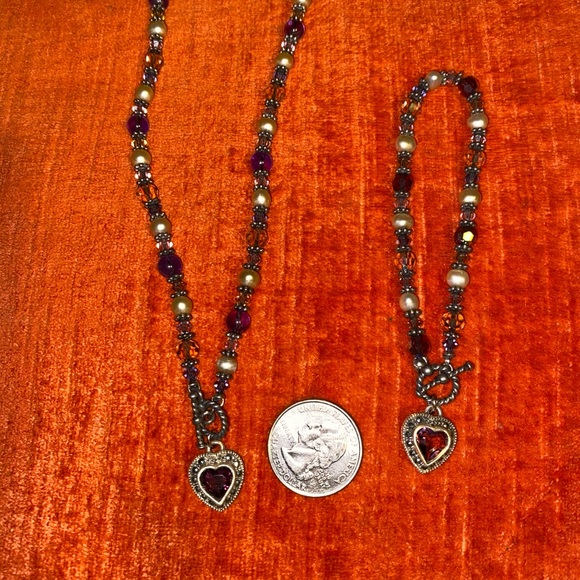 Very pretty Sterling Silver & Amethyst Set - Picture 3 of 5